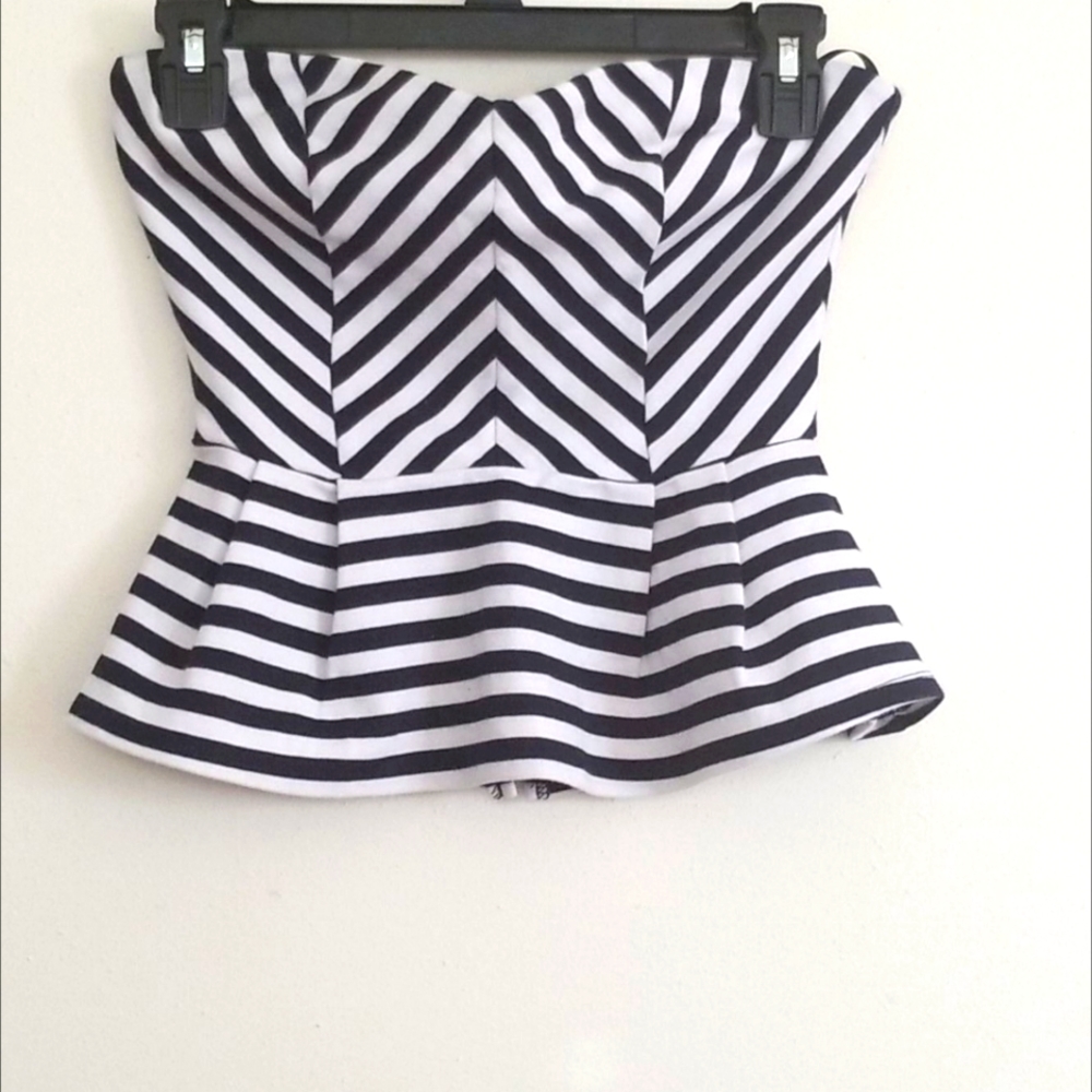 F21 Nautical Peplum Top